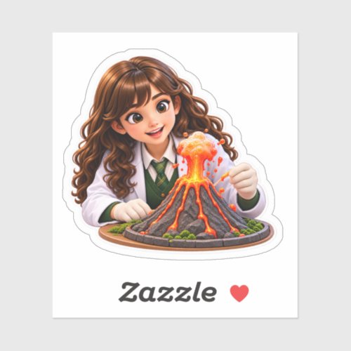 Nona Science Girl – Cute Science Sticker