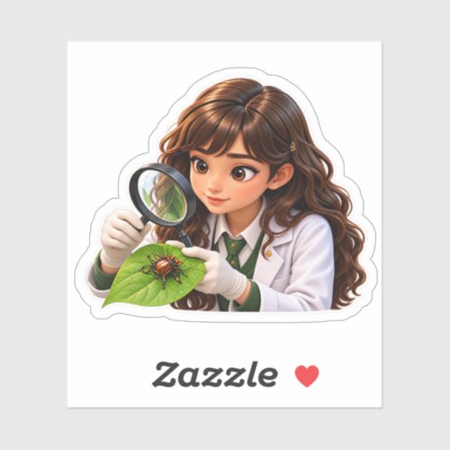 Nona Science Girl – Cute Science Sticker