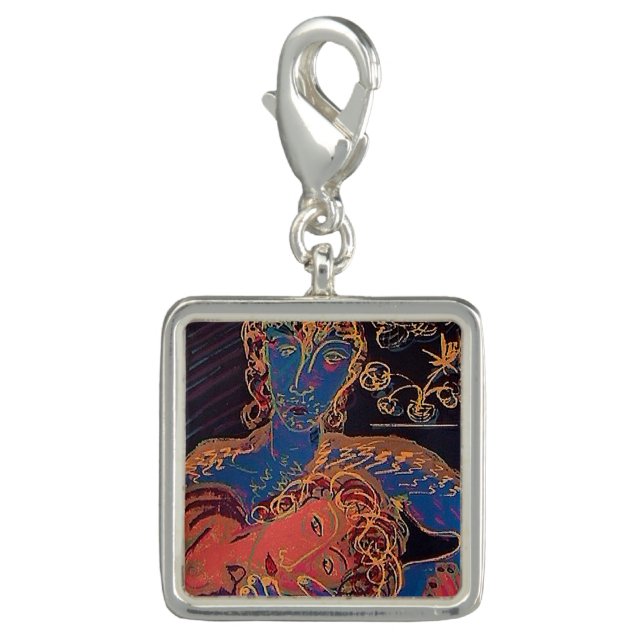 NoNaughtyBit!!Charm Bracelet, Silver Plated Charm (Front)