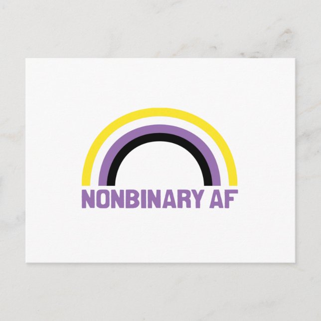Nonbinary AF Postcard (Front)