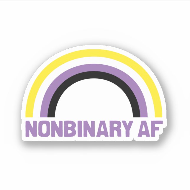 Nonbinary AF Sticker (Front)