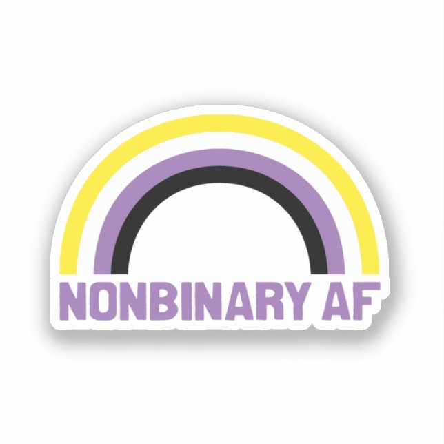 Nonbinary AF Sticker (Front)