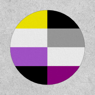 Nonbinary Asexual Dual Pride Flag Patch