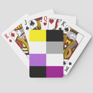 Nonbinary Asexual Dual Pride Flag Poker Cards