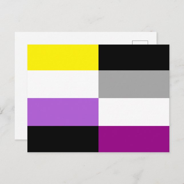 Nonbinary Asexual Dual Pride Flag Postcard (Front/Back)