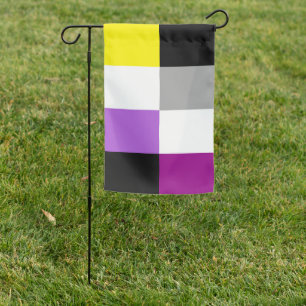 Nonbinary Asexual Dual Pride Garden Flag