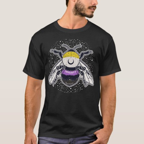 Nonbinary Bee Proud LGBT Pride Flag T_Shirt