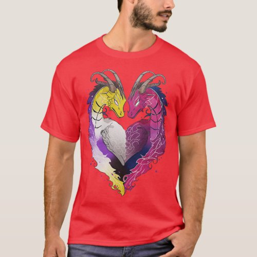 Nonbinary Bisexual Dragons LGBT Pride Flag T_Shirt