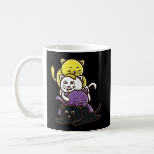 Nonbinary Cat Nonbinary Pride Coffee Mug