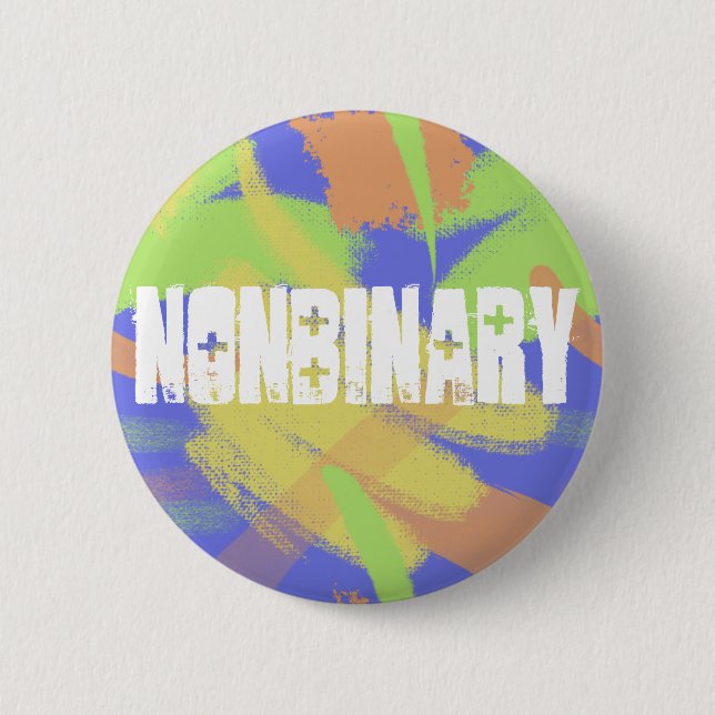 Nonbinary Customizable Identity Button (Front)