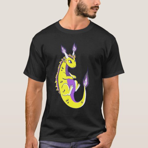 Nonbinary Dragon LGBTQ Nonbinary Pride Genderqueer T_Shirt
