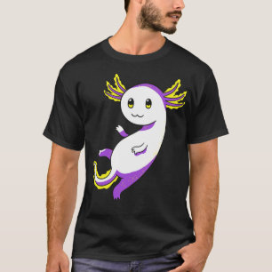 NonBinary Flag Colors Axolotl Pride Agender I T-Shirt