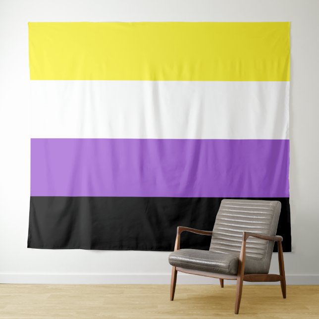 Nonbinary Flag Extra Large LGBT Tapestry (In Situ (Horizontal))