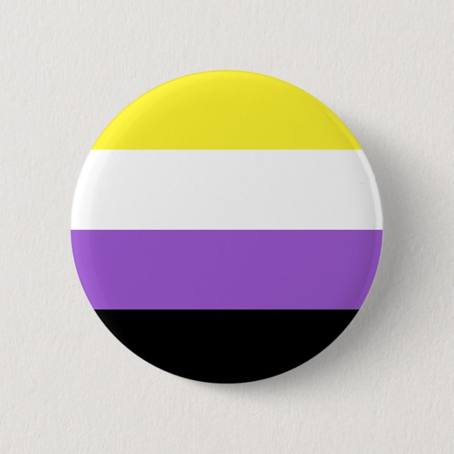 Nonbinary Flag LGBT Button (Front)