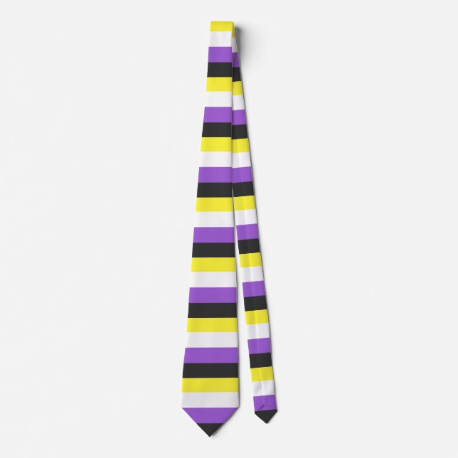 NonBinary Flag Neck Tie (Front)