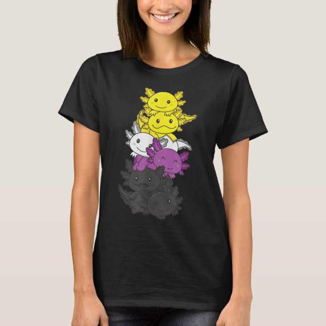 Nonbinary Flag Non Binary Pride Lgbtq Axolotl _1  T-Shirt (Front)