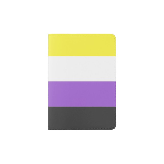 nonBinary flag Passport Holder (Front)