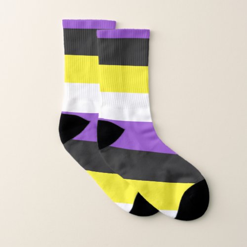 nonBinary flag Socks