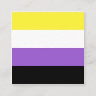 Nonbinary Flag Square Business Card