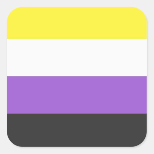 nonBinary flag Square Sticker