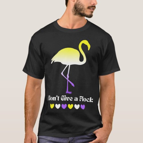 Nonbinary Flamingo Funny LGBTQ Gay Pride NB Enby T_Shirt