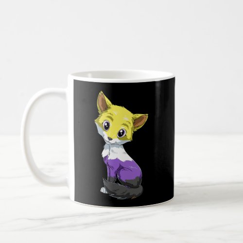 Nonbinary Fox Anime Style Pride Lgbtq Transgender Coffee Mug