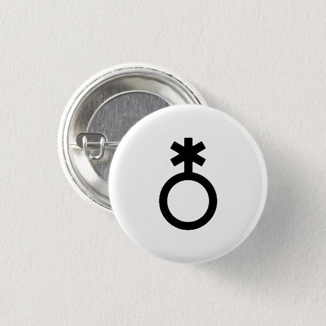 Nonbinary Gender Symbol Button (Front & Back)
