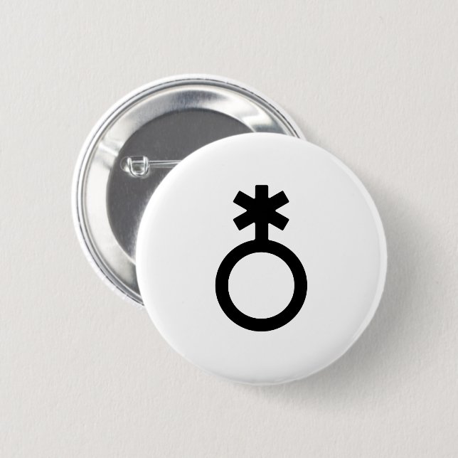 Nonbinary Gender Symbol Button (Front & Back)