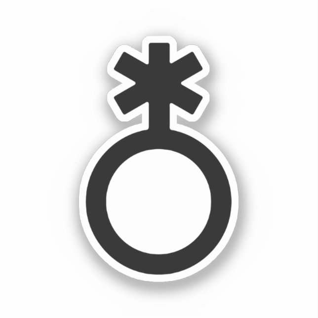 Nonbinary Gender Symbol Sticker (Front)