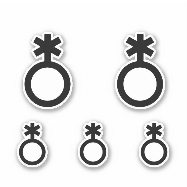 Nonbinary Gender Symbol Sticker (Front)