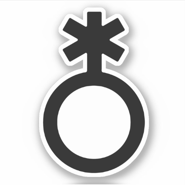 Nonbinary Gender Symbol Sticker (Front)