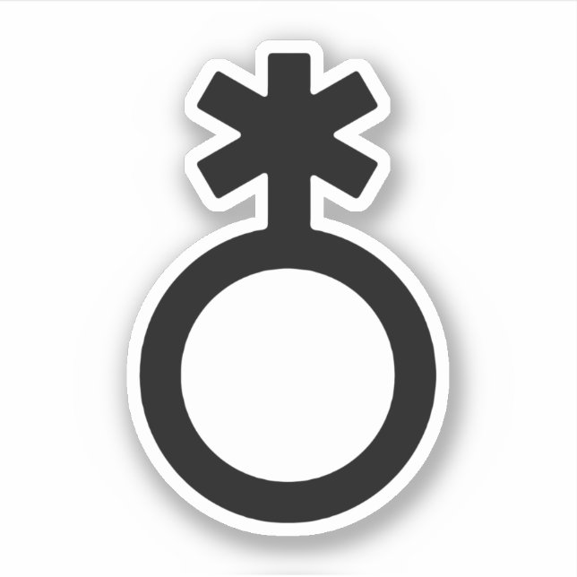Nonbinary Gender Symbol Sticker (Front)