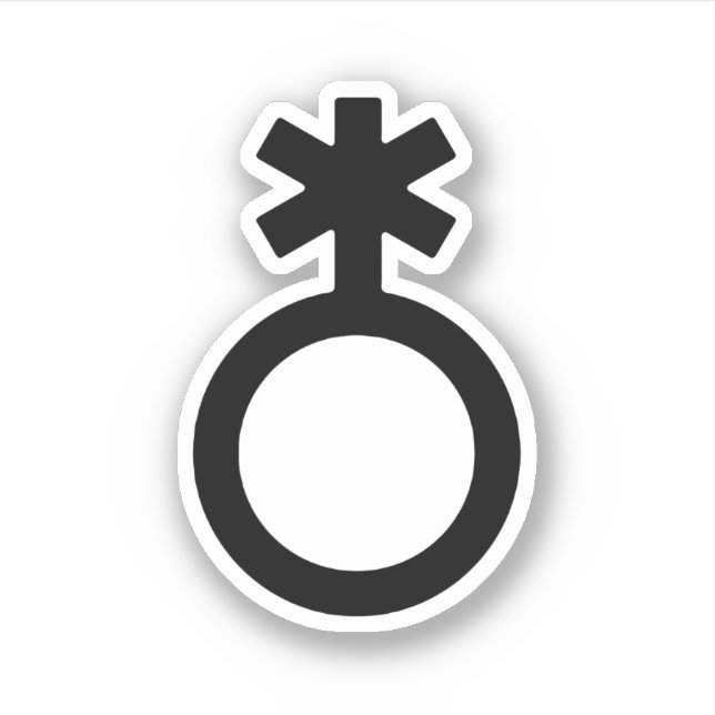 Nonbinary Gender Symbol Sticker (Front)