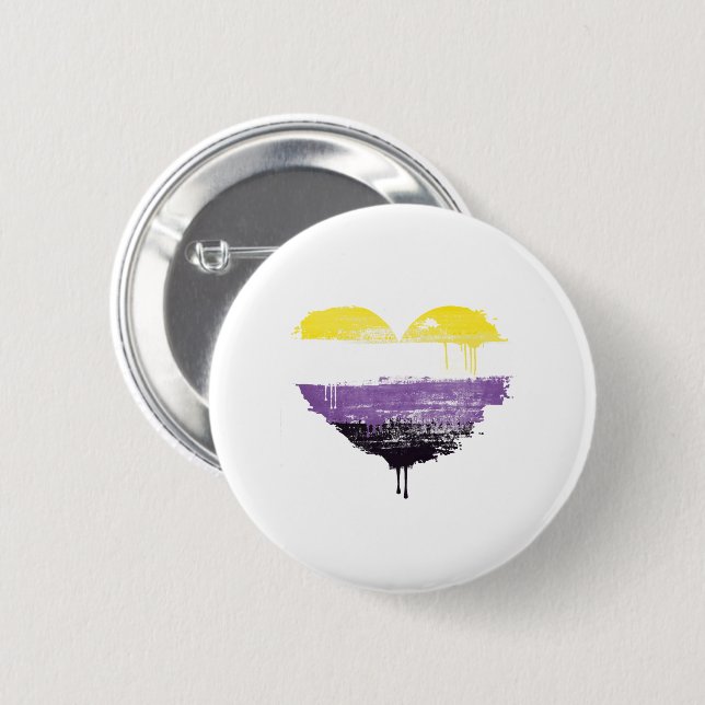 NONBINARY HEART BUTTON (Front & Back)