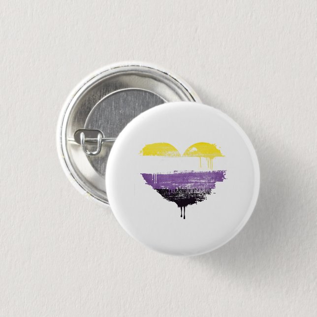 NONBINARY HEART BUTTON (Front & Back)