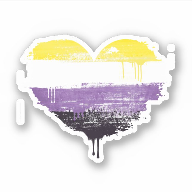 NONBINARY HEART STICKER (Front)