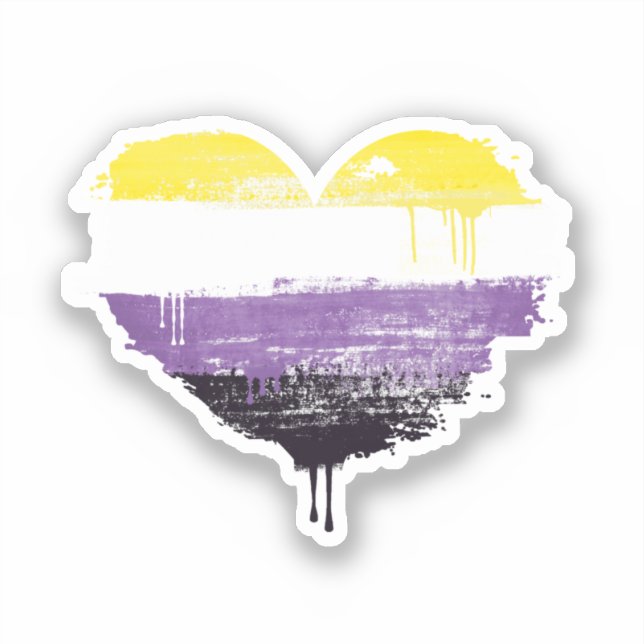 NONBINARY HEART STICKER (Front)