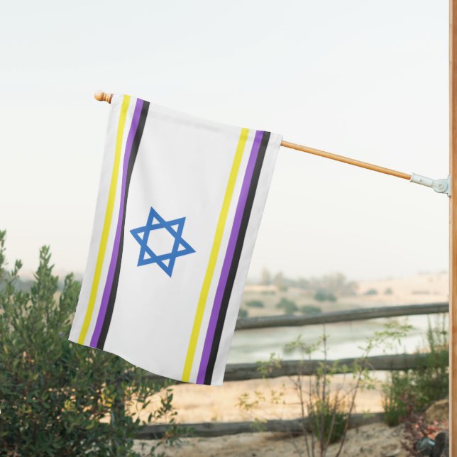 Nonbinary Israel Pride Flag (Insitu (Back))