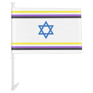 Nonbinary Israel Pride Flag Small