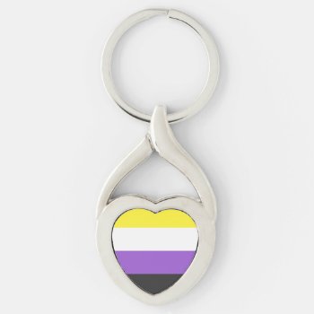 Nonbinary Keychain by BreakoutTees at Zazzle