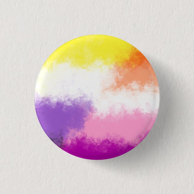 Nonbinary lesbian pride flag pin (Front)