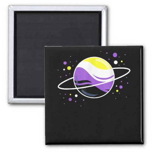 Nonbinary Outer Space Planet Nonbinary Pride Magnet