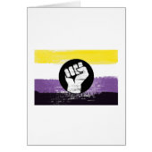 Nonbinary Painted Protest Flag Cards (Front)