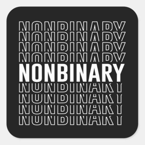 Nonbinary Pattern  Square Sticker