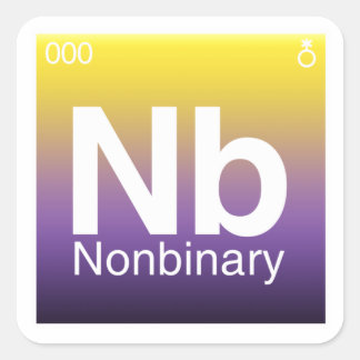 Nonbinary Periodic Table Square Sticker