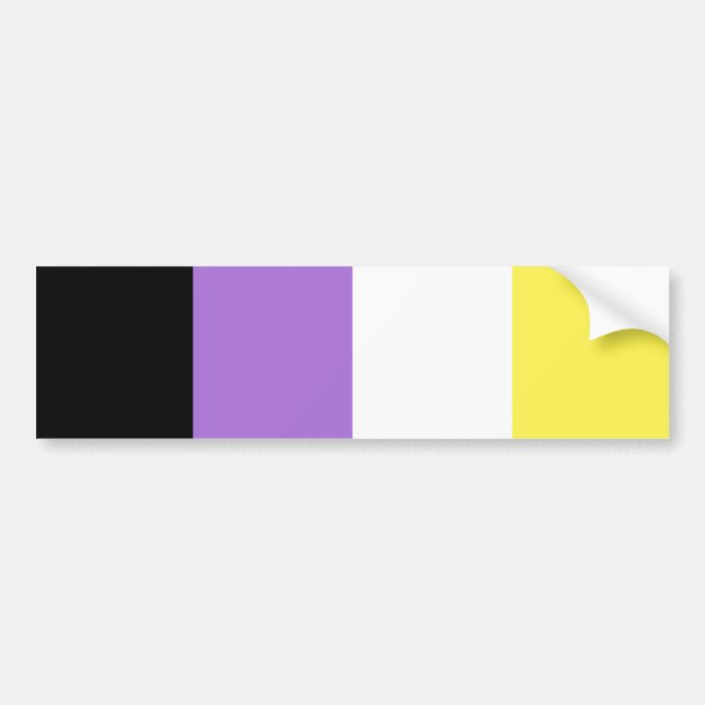 Nonbinary Pride Bumper Sticker (Front)