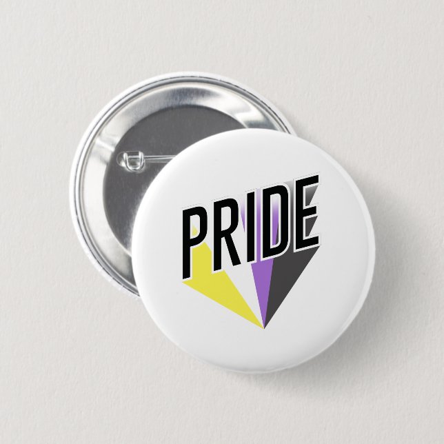 Nonbinary Pride Burst Button (Front & Back)