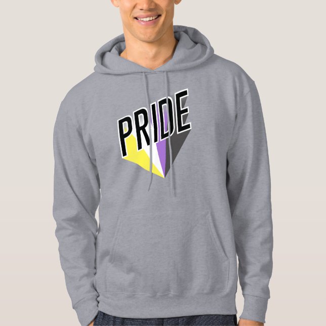 Nonbinary Pride Burst Hoodie (Front)