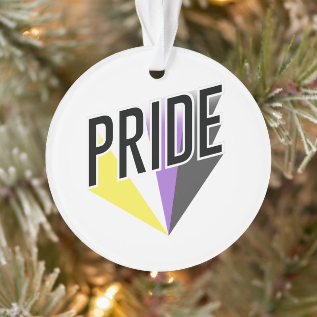 Nonbinary Pride Burst Ornament (Tree)