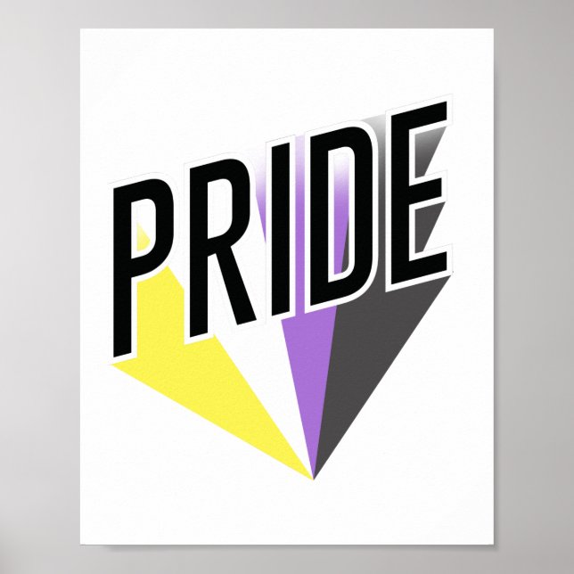 Nonbinary Pride Burst Poster (Front)